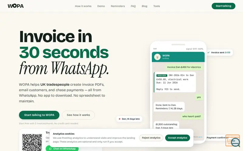 Screenshot of WOPA