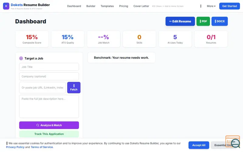 Screenshot of Dokets