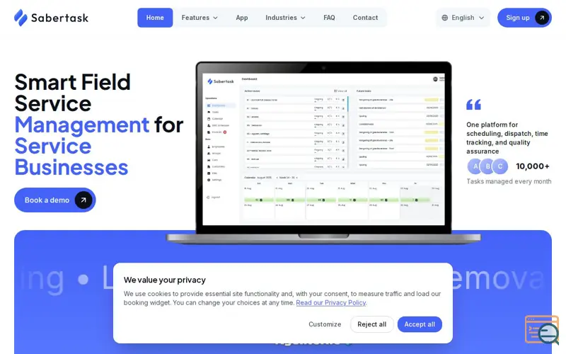 Screenshot of SaberTask