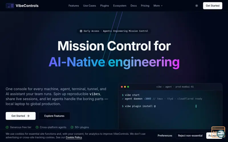 Screenshot of VibeControls