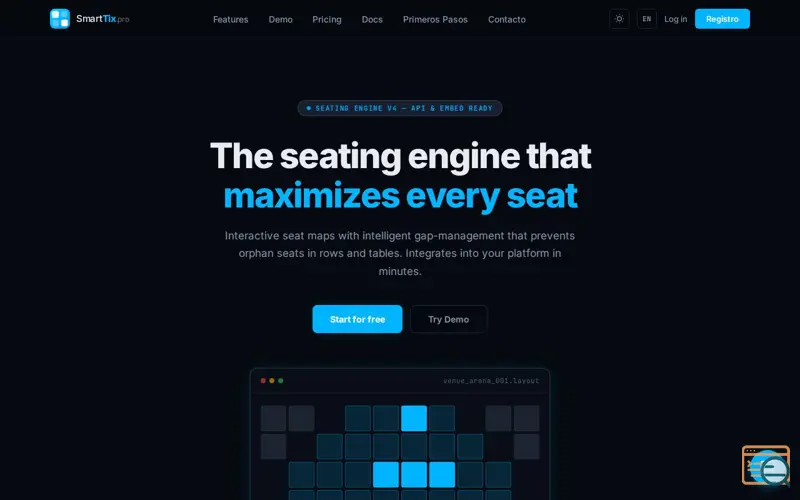 Screenshot of SmartTix
