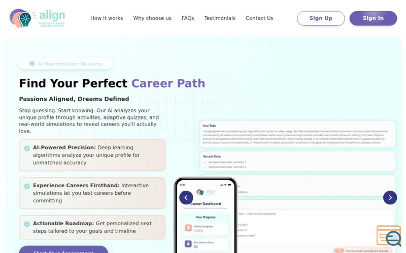 Screenshot of Align