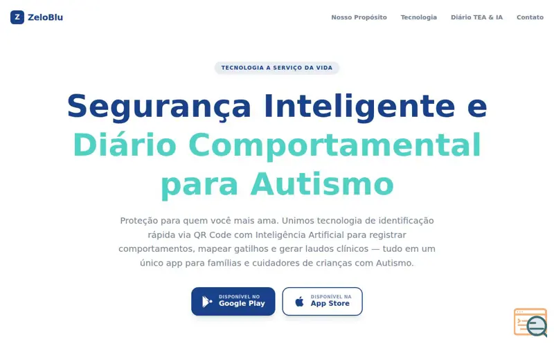 Screenshot of ZeloBlu