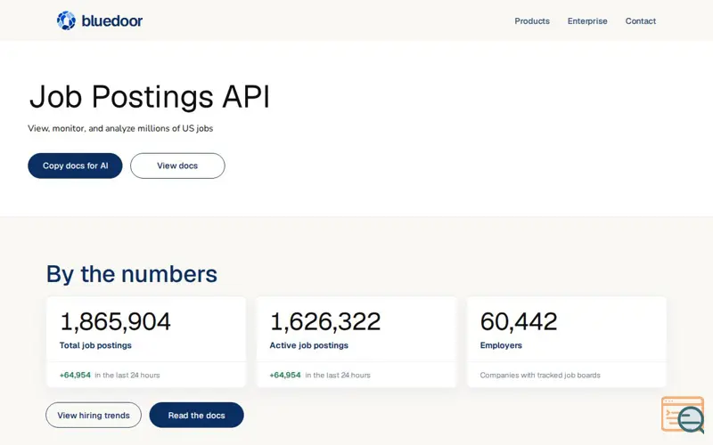 Screenshot of Job Postings API