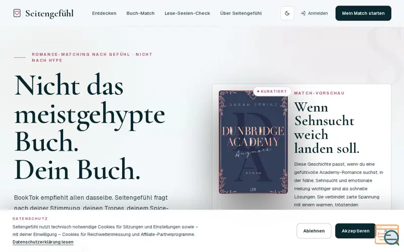 Screenshot of Seitengefühl
