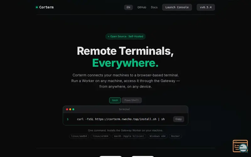 Screenshot of Corterm