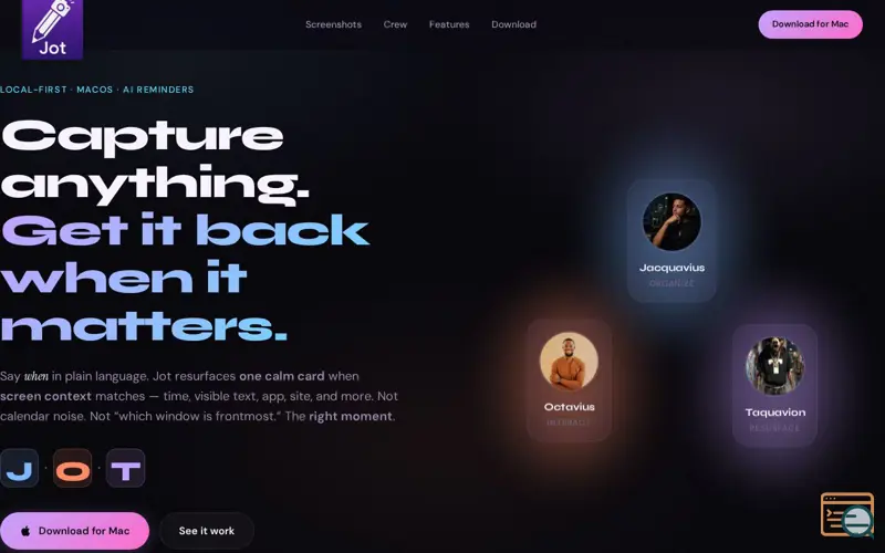 Screenshot of J.O.T. - Proactive AI Secretary Team