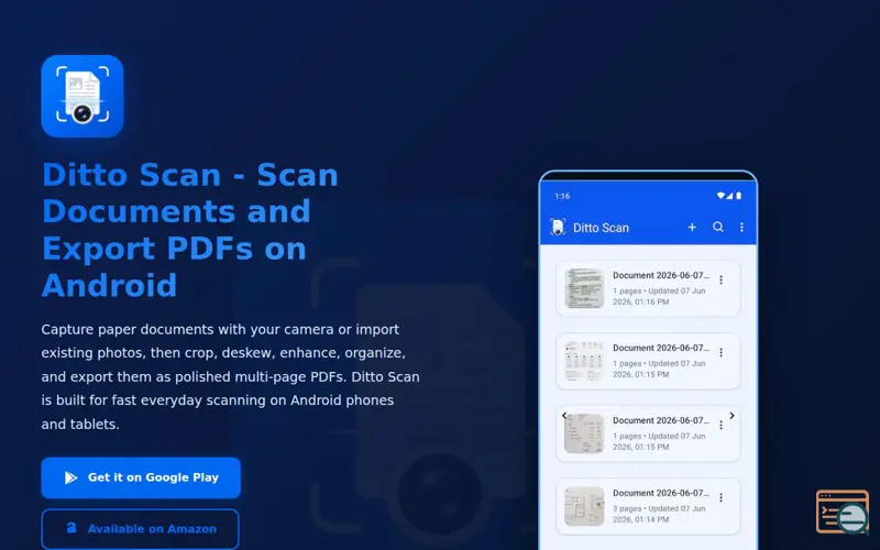 Screenshot of Ditto Scan: Document Scanner