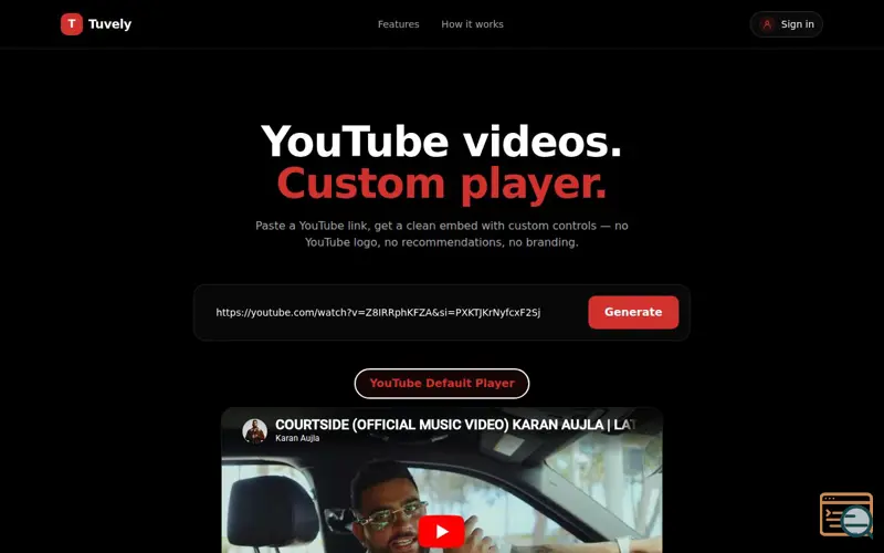 Screenshot of Tuvely