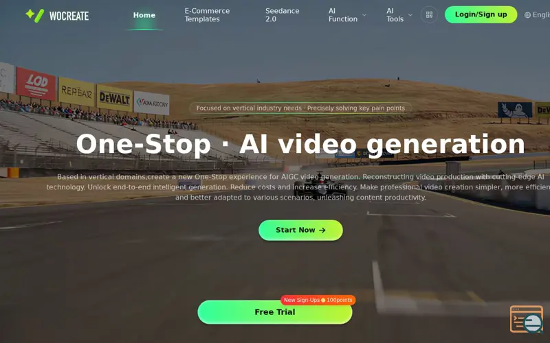 Screenshot of WocreateAI