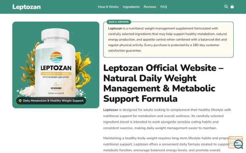 Screenshot of Leptozan Official