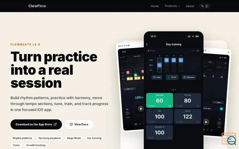Screenshot of FlowBeats