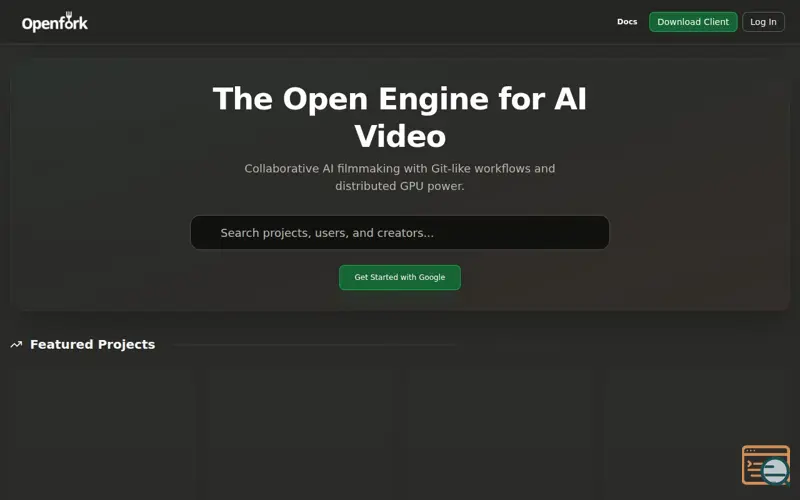 Screenshot of OpenFork.video