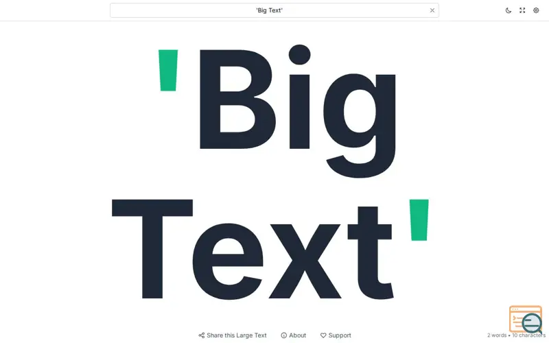 Screenshot of Display Big Text on Screen