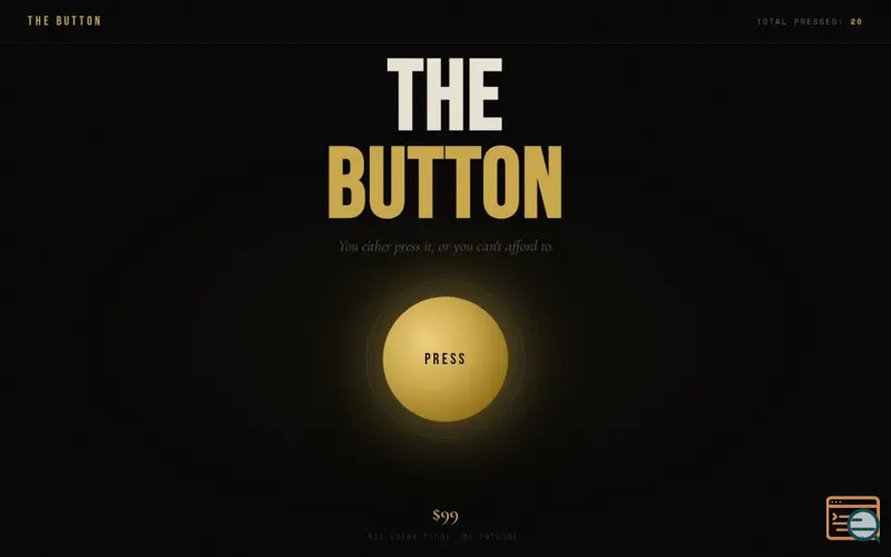 Screenshot of THE BUTTON