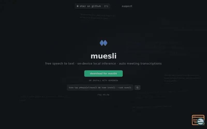 Screenshot of Muesli