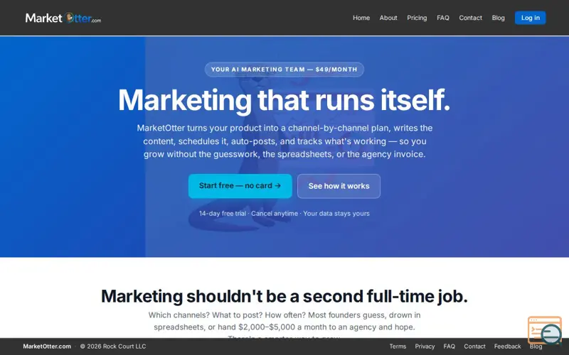 Screenshot of Home — MarketOtter.com