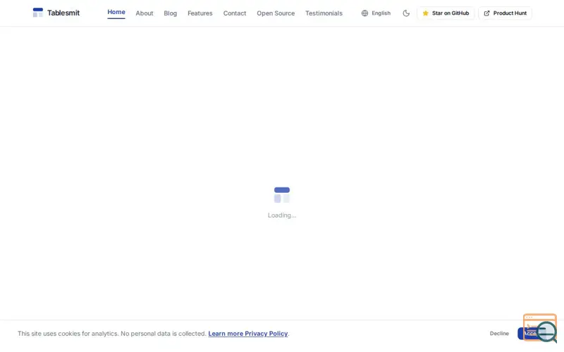 Screenshot of Tablesmit
