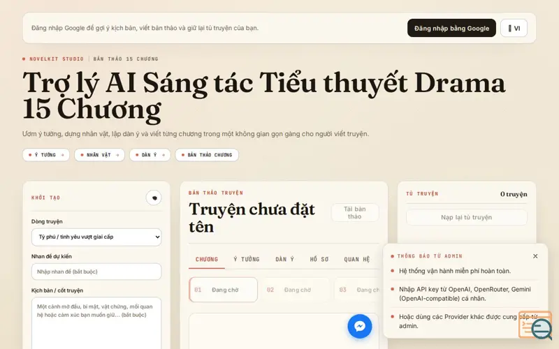 Screenshot of Drama 15-Chapter Drama Novel Assistant