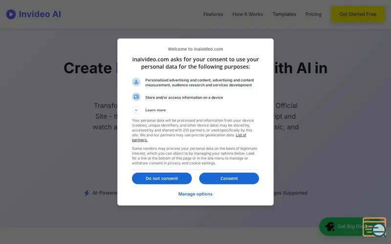 Screenshot of InAiVideos 