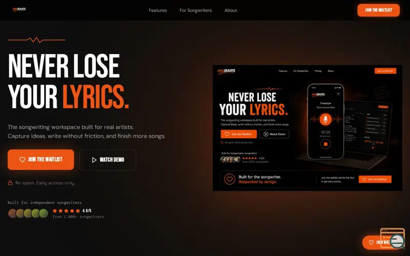 Screenshot of myBARS App