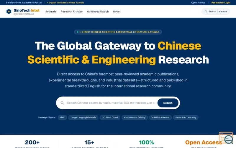 Screenshot of SinoTechIntel