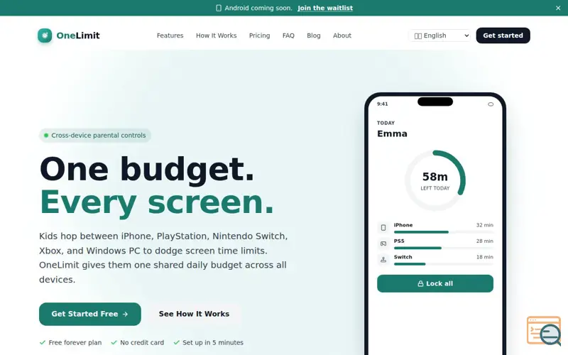 Screenshot of OneLimit