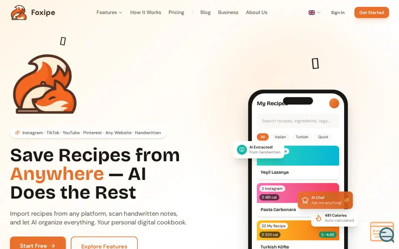 Screenshot of Foxipe