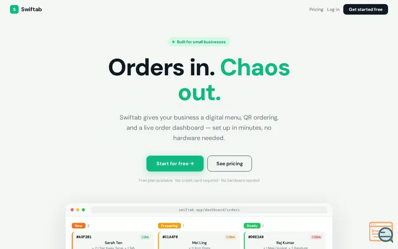 Screenshot of Swiftab