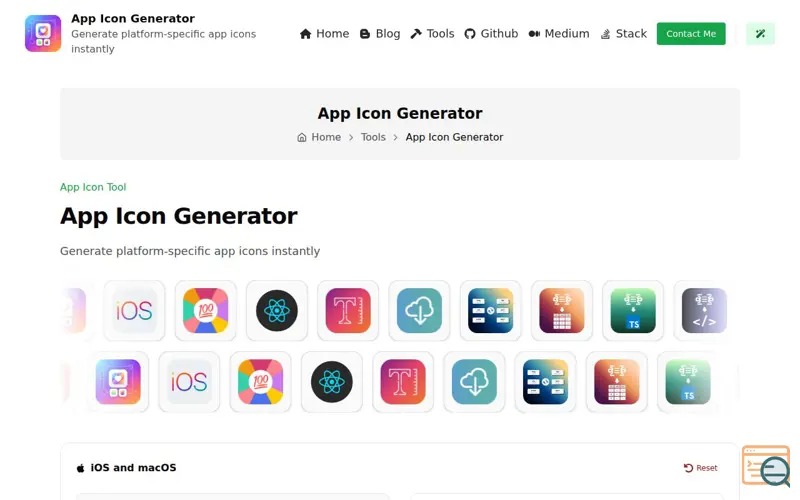 Screenshot of App Icon Generator