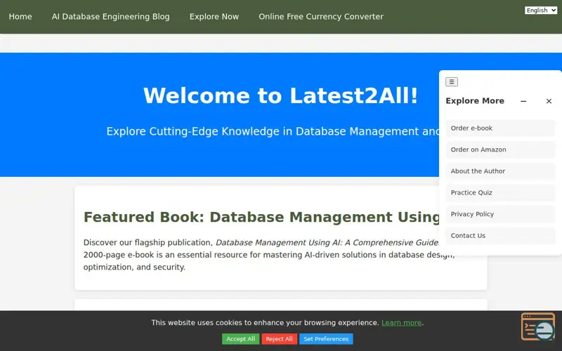 Screenshot of Latest2All AI Database Toolkit v1