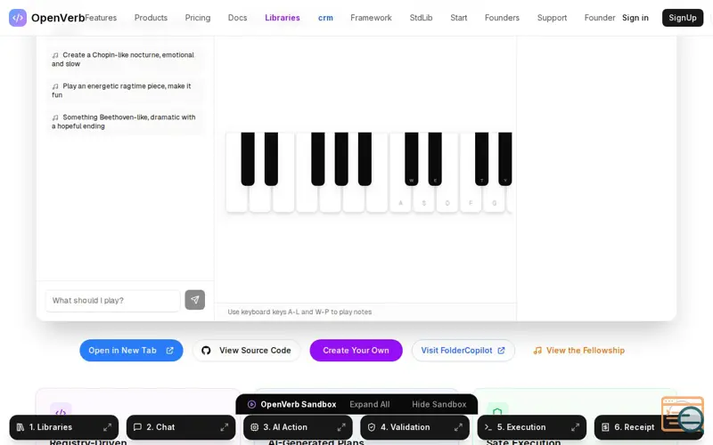 Screenshot of OpenVerb