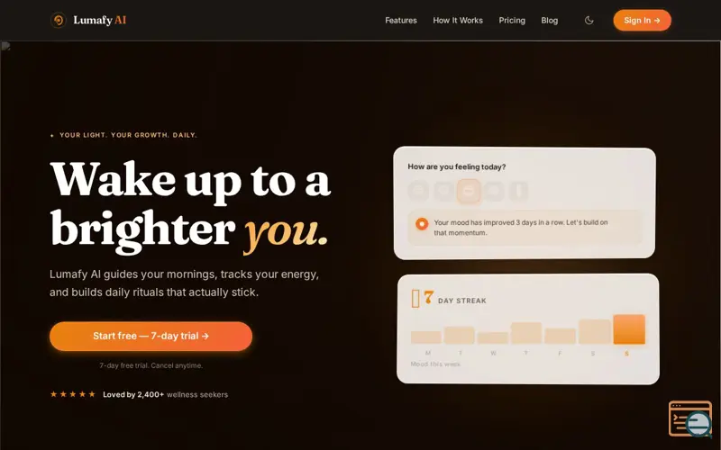 Screenshot of Lumafy AI