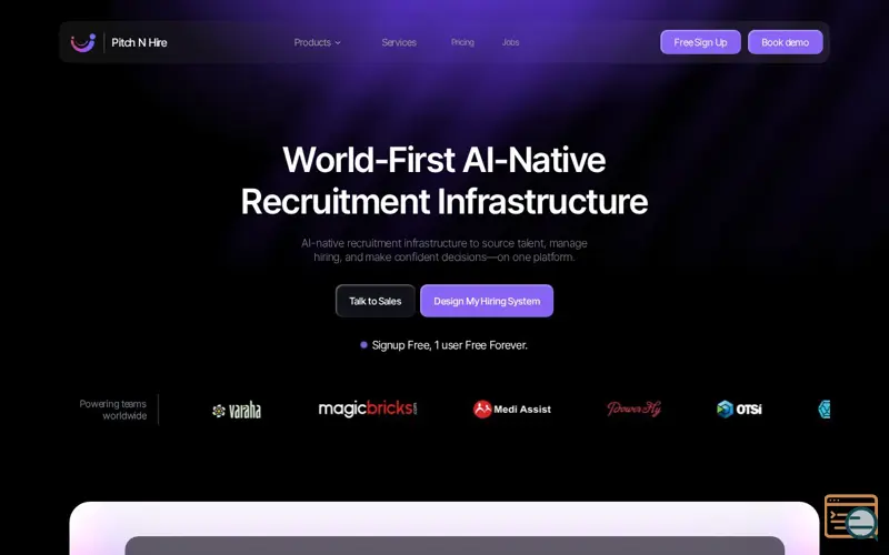 Screenshot of Pitch N Hire 2.0