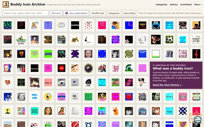Screenshot of Buddyiconarchive