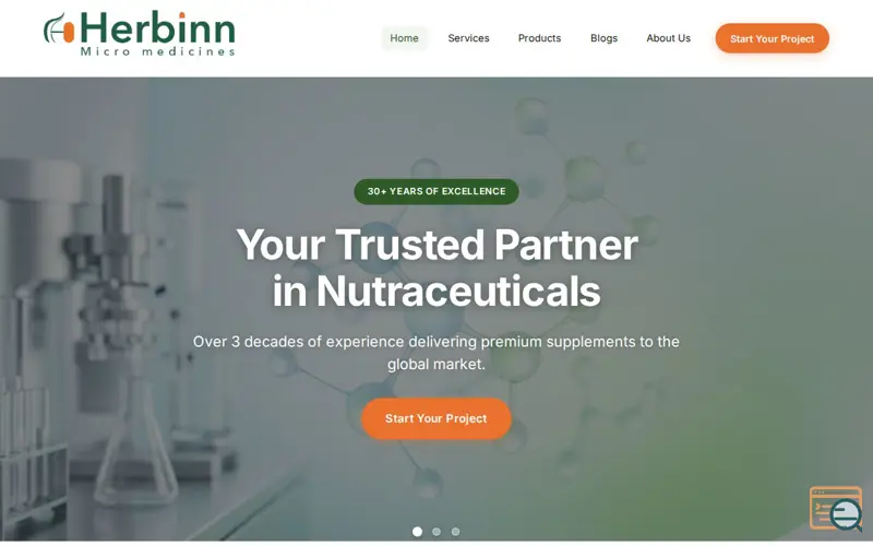 Screenshot of Herbinn Micro Medicines