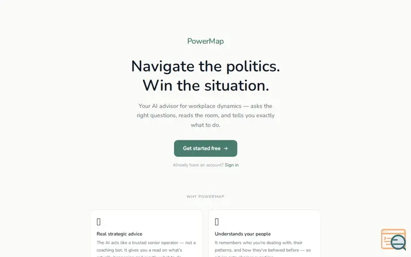 Screenshot of PowerMap Pro, a launch using Zoho