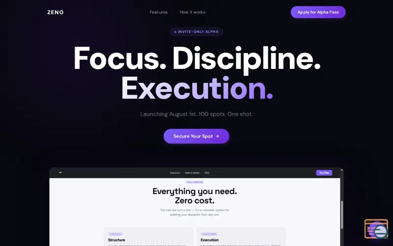 Screenshot of ZENO — voidmark