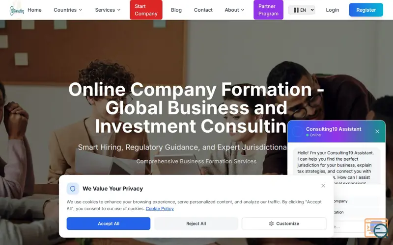 Screenshot of Consulting19