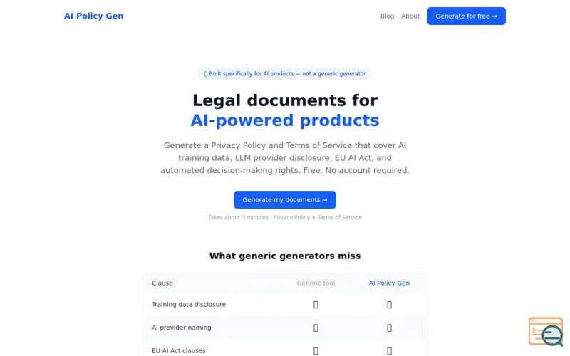 Screenshot of Ai-policy-gen