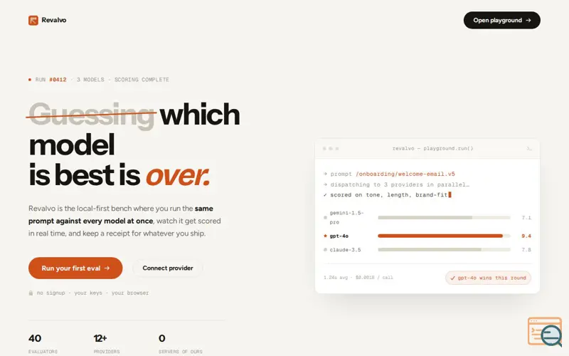 Screenshot of Revalvo
