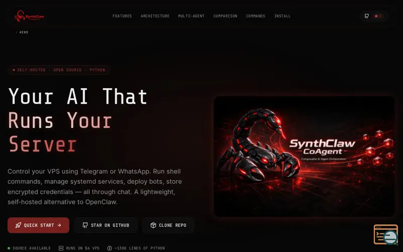 Screenshot of SynthClaw CoAgent