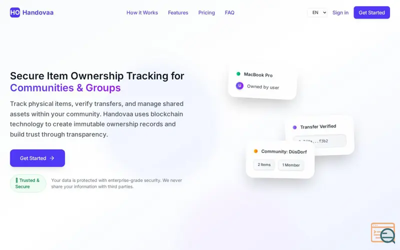 Screenshot of Handovaa