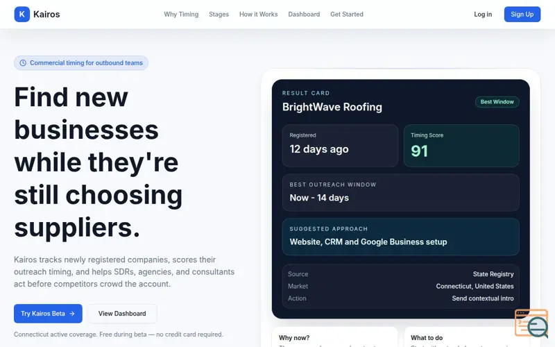 Screenshot of Kairos