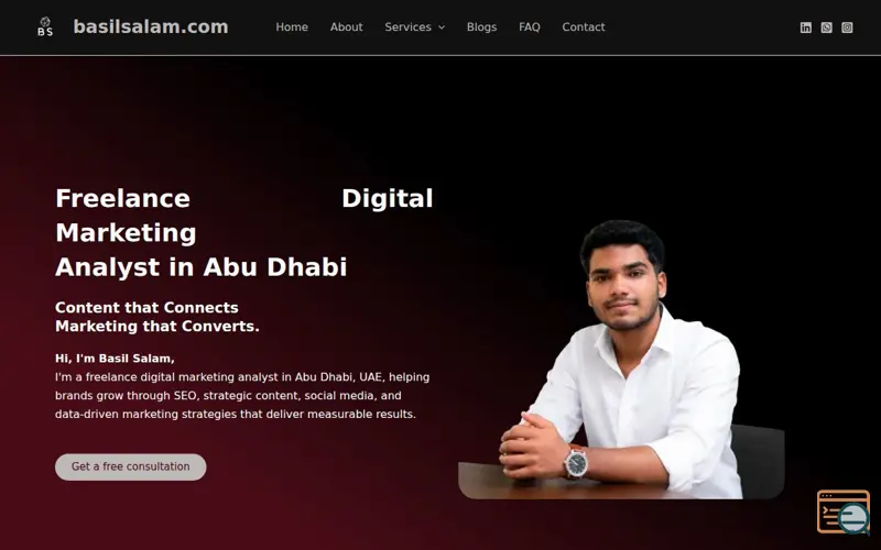 Screenshot of Digital Marketing Analyst in Abu Dhabi