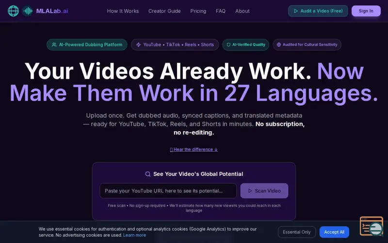 Screenshot of MLALab.ai