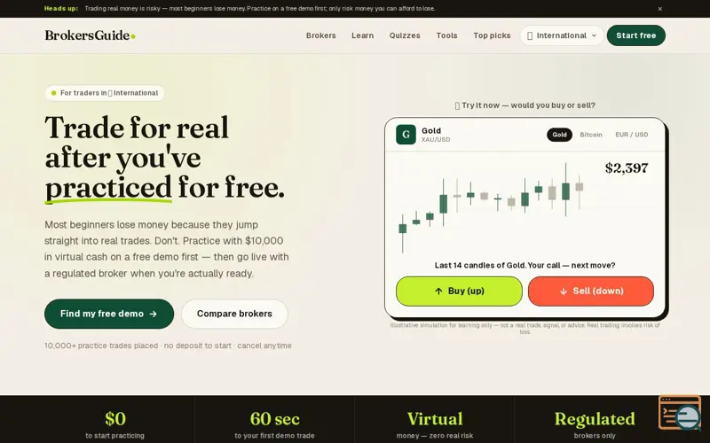 Screenshot of BrokersGuide