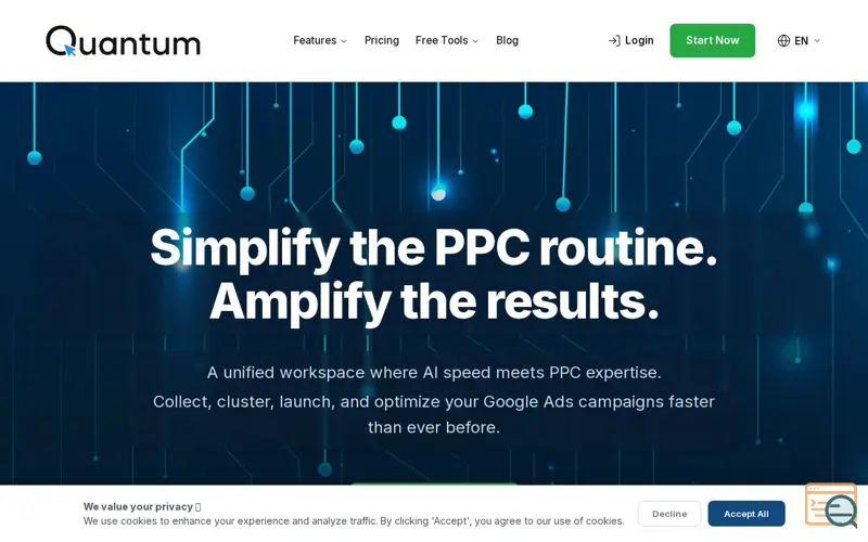 Screenshot of Quantum - PPC Automation Platform