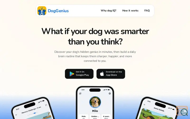 Screenshot of DogGenius