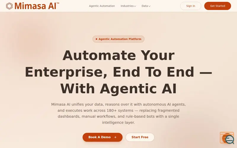 Screenshot of Mimasa AI